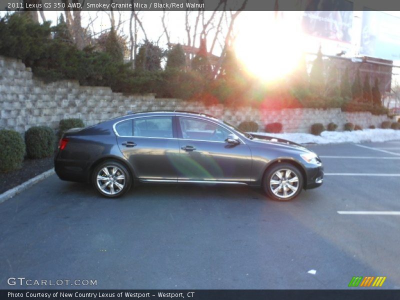 Smokey Granite Mica / Black/Red Walnut 2011 Lexus GS 350 AWD