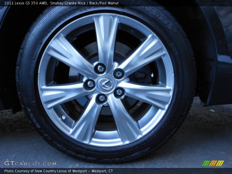 Smokey Granite Mica / Black/Red Walnut 2011 Lexus GS 350 AWD