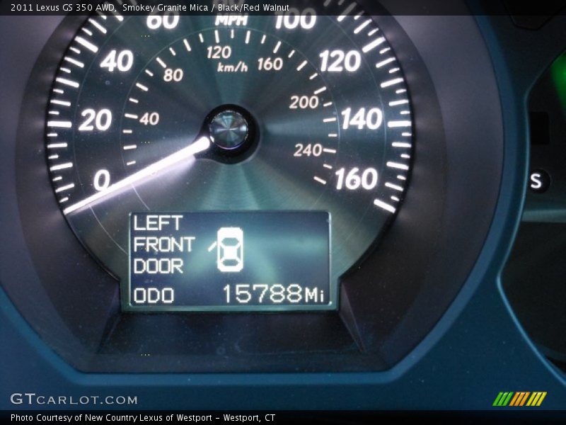 Smokey Granite Mica / Black/Red Walnut 2011 Lexus GS 350 AWD