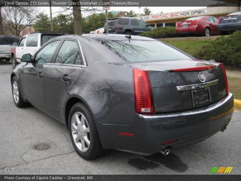 Thunder Gray Chromaflair / Light Titanium/Ebony 2008 Cadillac CTS Sedan