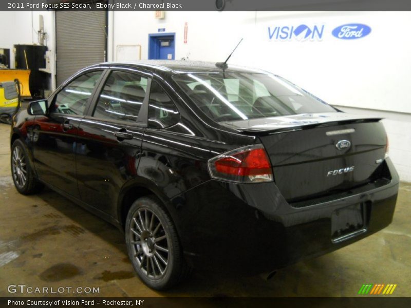 Ebony Black / Charcoal Black 2011 Ford Focus SES Sedan