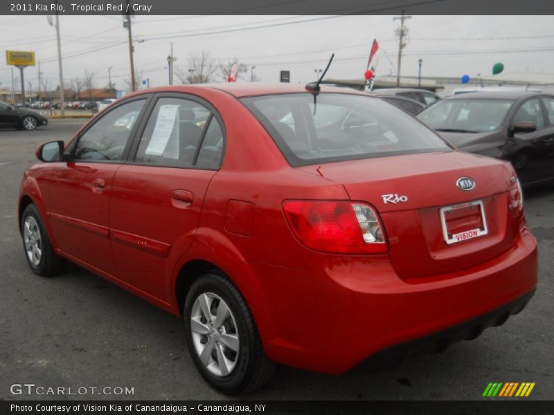Tropical Red / Gray 2011 Kia Rio