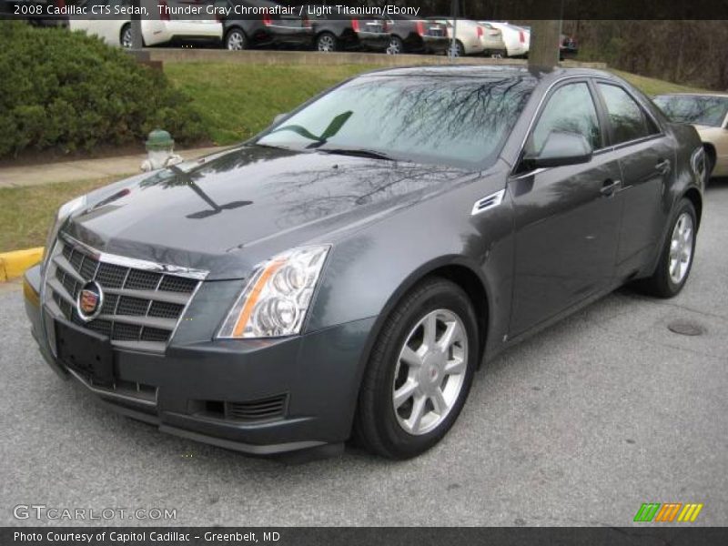 Thunder Gray Chromaflair / Light Titanium/Ebony 2008 Cadillac CTS Sedan