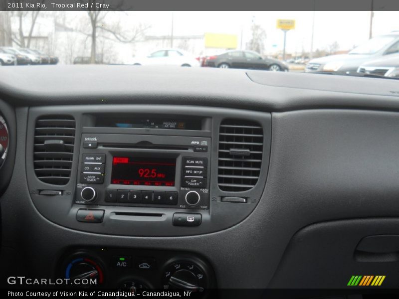 Tropical Red / Gray 2011 Kia Rio