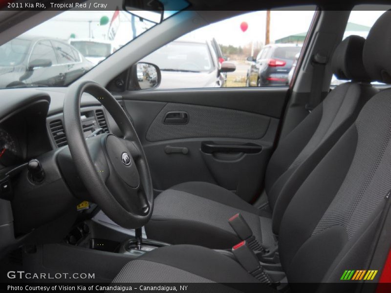 Tropical Red / Gray 2011 Kia Rio