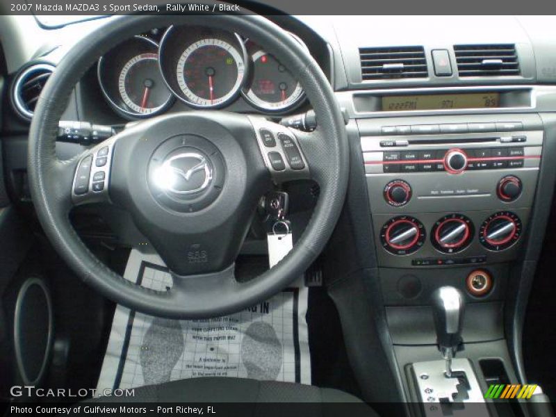 Rally White / Black 2007 Mazda MAZDA3 s Sport Sedan