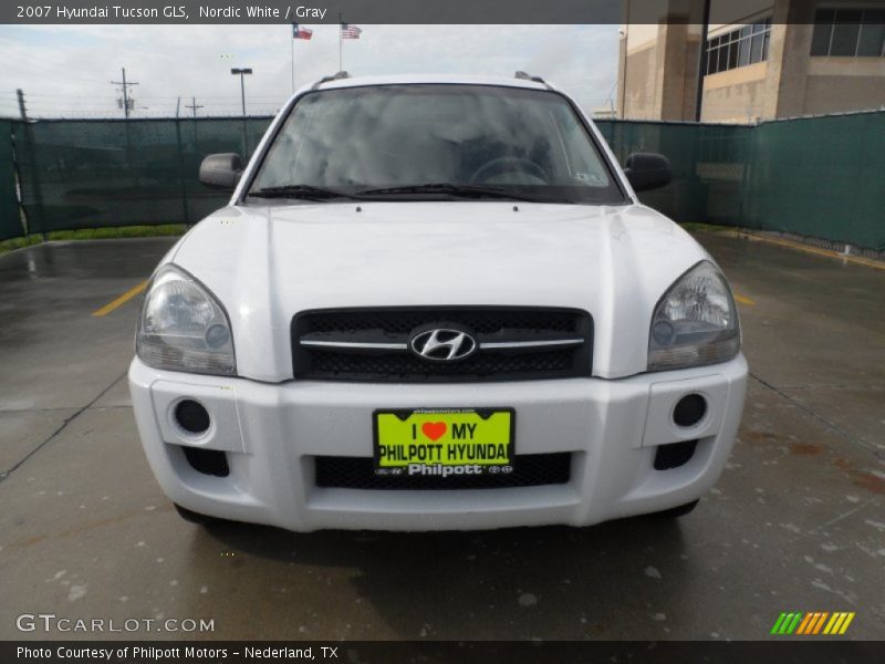 Nordic White / Gray 2007 Hyundai Tucson GLS