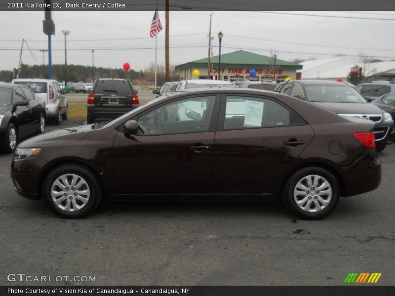 Dark Cherry / Coffee 2011 Kia Forte EX