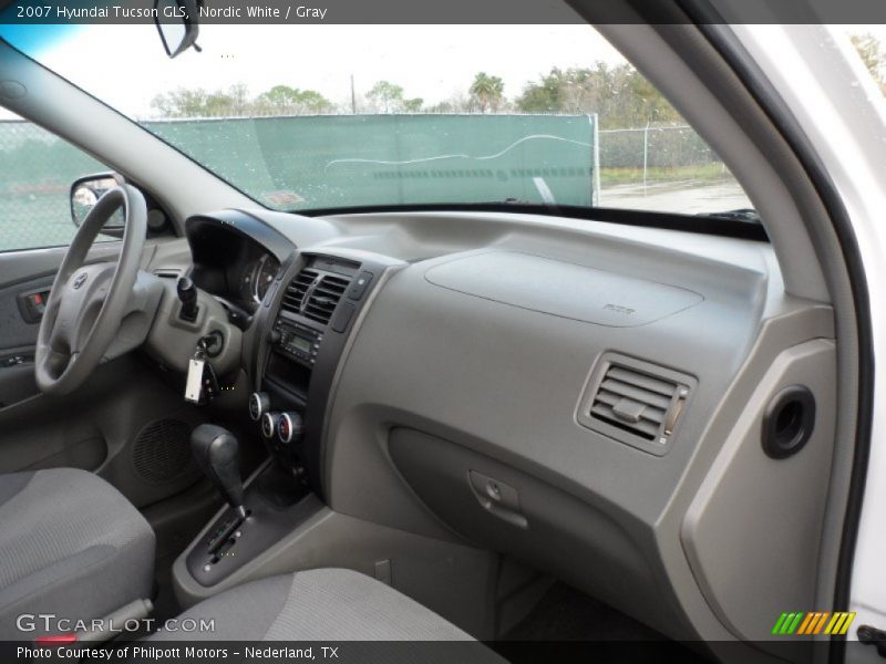 Nordic White / Gray 2007 Hyundai Tucson GLS