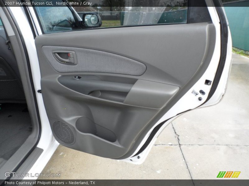 Nordic White / Gray 2007 Hyundai Tucson GLS