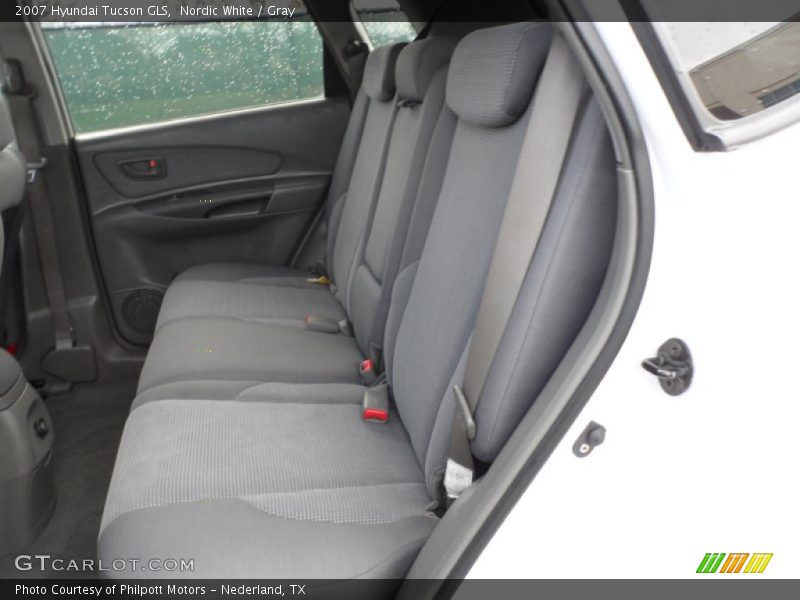 Nordic White / Gray 2007 Hyundai Tucson GLS