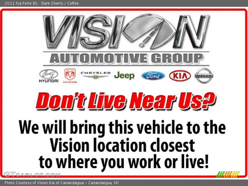 Dark Cherry / Coffee 2011 Kia Forte EX