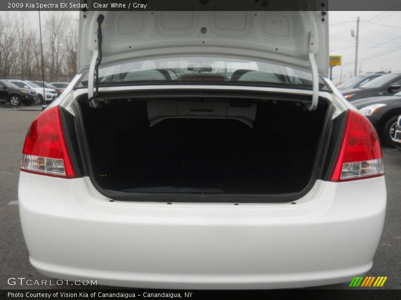 Clear White / Gray 2009 Kia Spectra EX Sedan