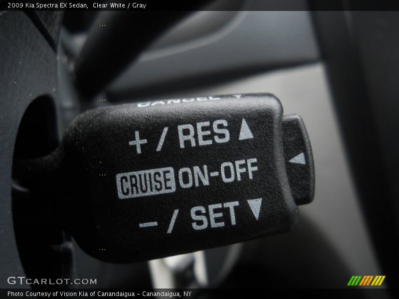 Clear White / Gray 2009 Kia Spectra EX Sedan
