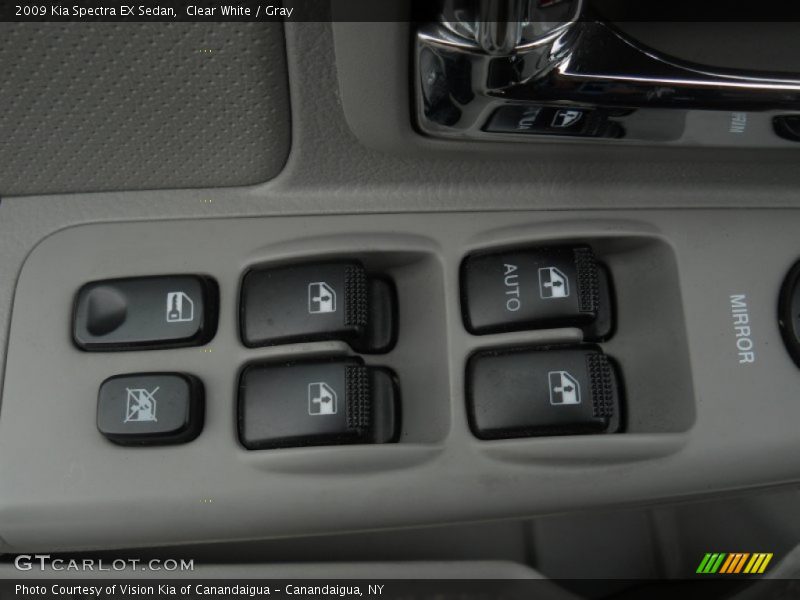 Clear White / Gray 2009 Kia Spectra EX Sedan