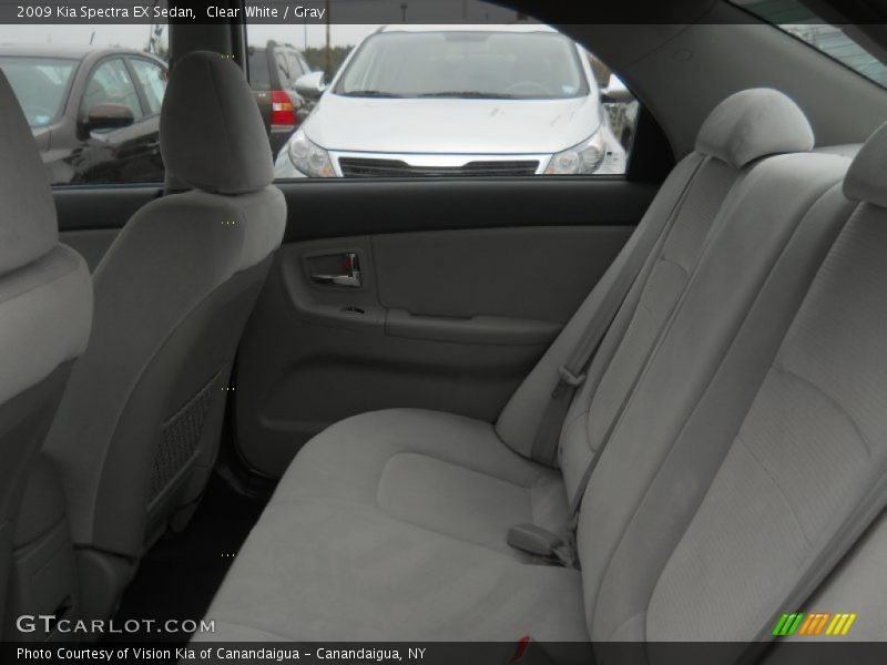 Clear White / Gray 2009 Kia Spectra EX Sedan