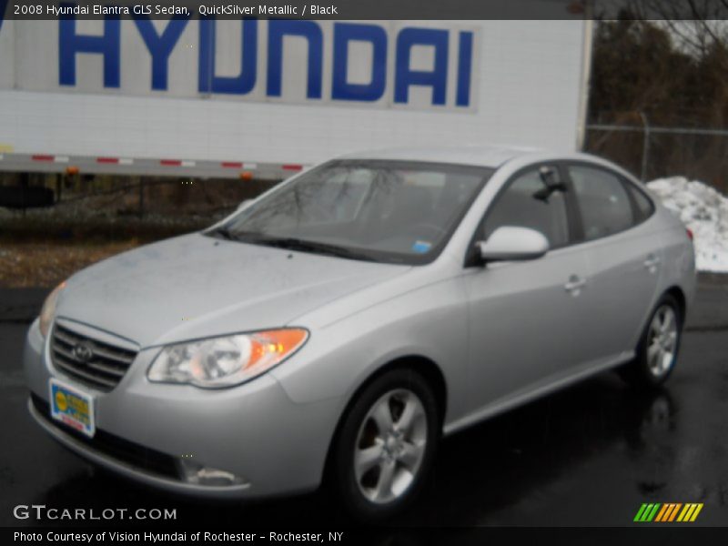 QuickSilver Metallic / Black 2008 Hyundai Elantra GLS Sedan