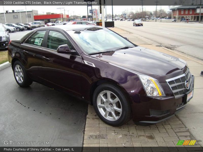 Black Cherry / Light Titanium/Ebony 2009 Cadillac CTS Sedan
