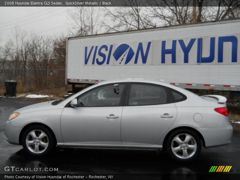 QuickSilver Metallic / Black 2008 Hyundai Elantra GLS Sedan