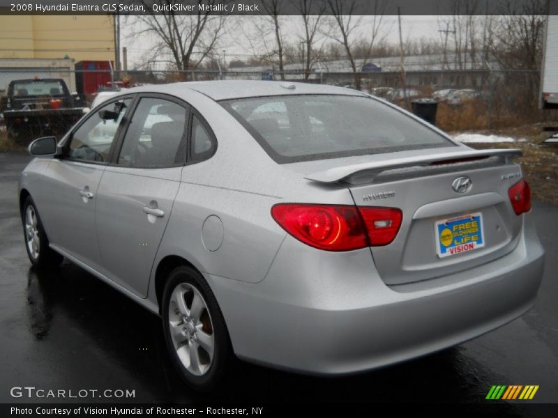QuickSilver Metallic / Black 2008 Hyundai Elantra GLS Sedan