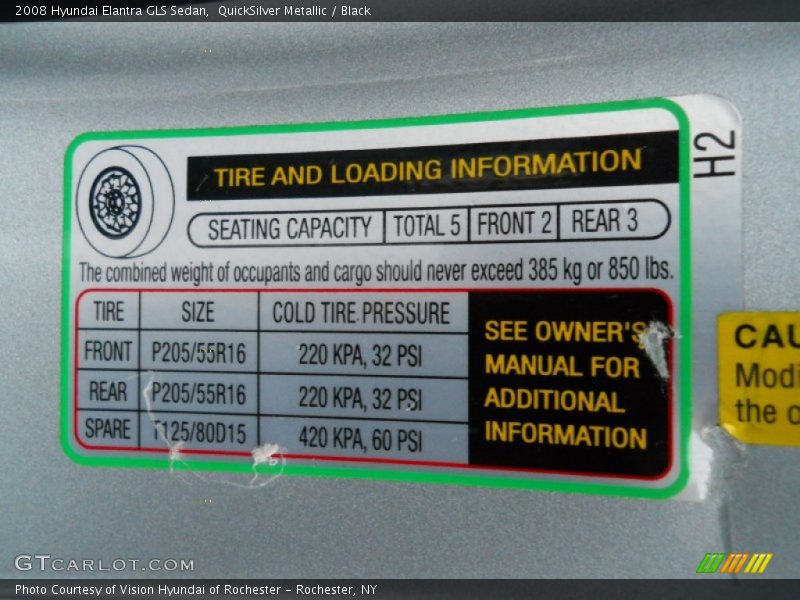 QuickSilver Metallic / Black 2008 Hyundai Elantra GLS Sedan