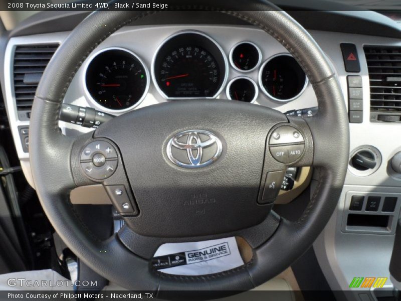 Black / Sand Beige 2008 Toyota Sequoia Limited 4WD