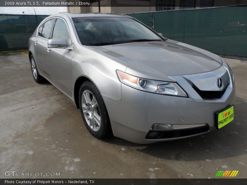 Palladium Metallic / Ebony 2009 Acura TL 3.5
