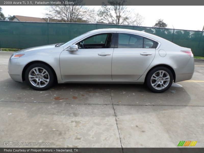 Palladium Metallic / Ebony 2009 Acura TL 3.5