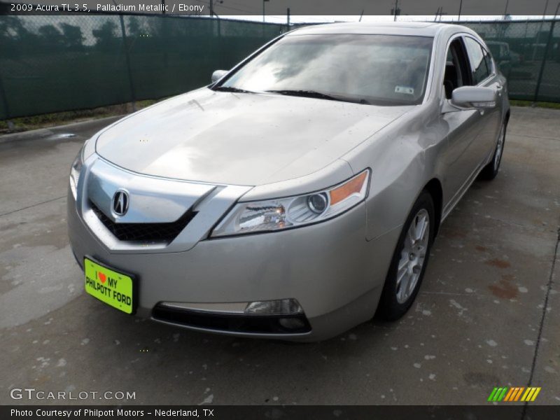Palladium Metallic / Ebony 2009 Acura TL 3.5