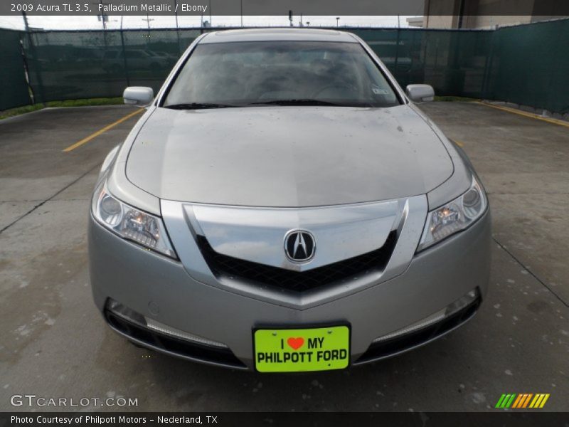 Palladium Metallic / Ebony 2009 Acura TL 3.5