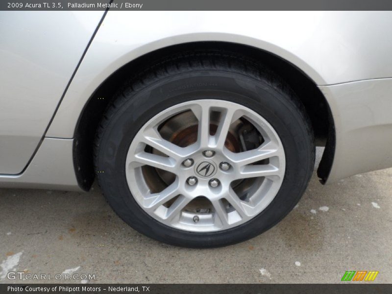 Palladium Metallic / Ebony 2009 Acura TL 3.5
