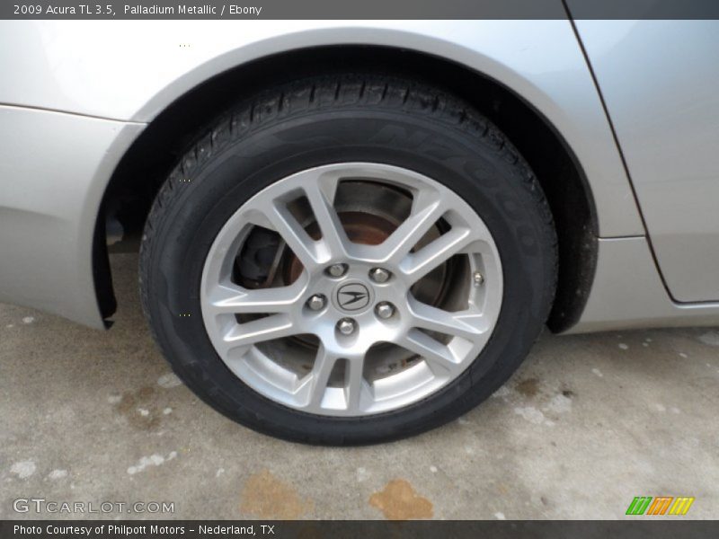 Palladium Metallic / Ebony 2009 Acura TL 3.5