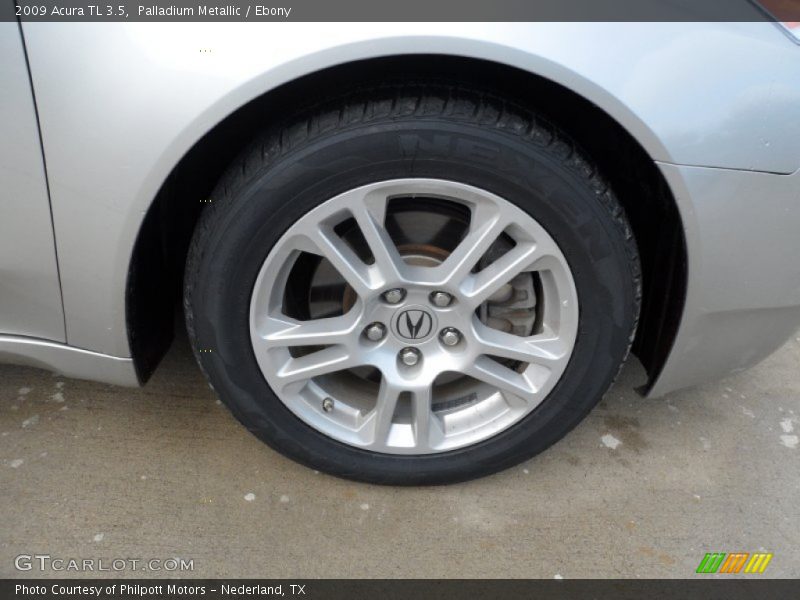 Palladium Metallic / Ebony 2009 Acura TL 3.5