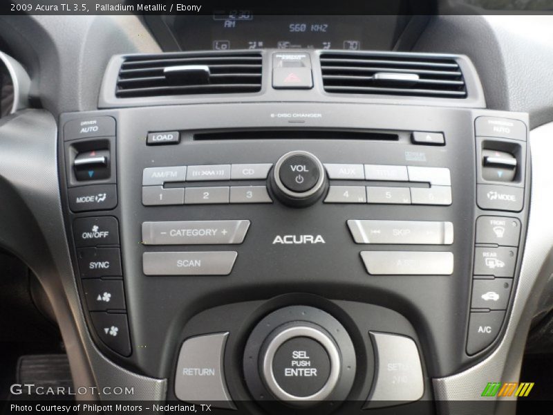 Palladium Metallic / Ebony 2009 Acura TL 3.5
