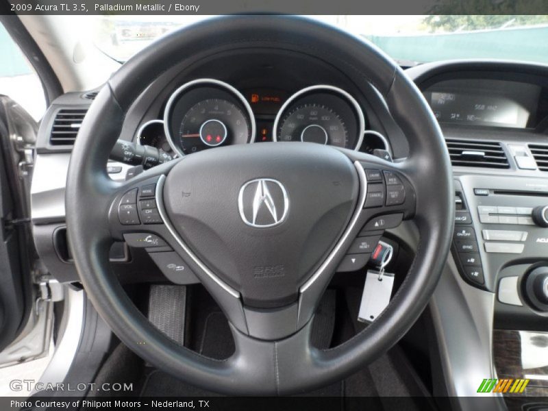 Palladium Metallic / Ebony 2009 Acura TL 3.5