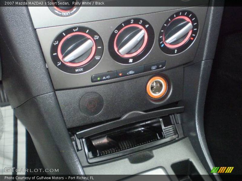 Rally White / Black 2007 Mazda MAZDA3 s Sport Sedan