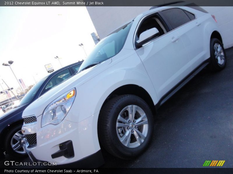 Summit White / Jet Black 2012 Chevrolet Equinox LT AWD