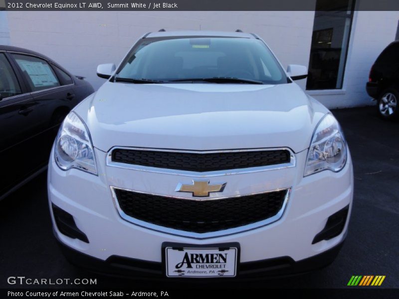 Summit White / Jet Black 2012 Chevrolet Equinox LT AWD