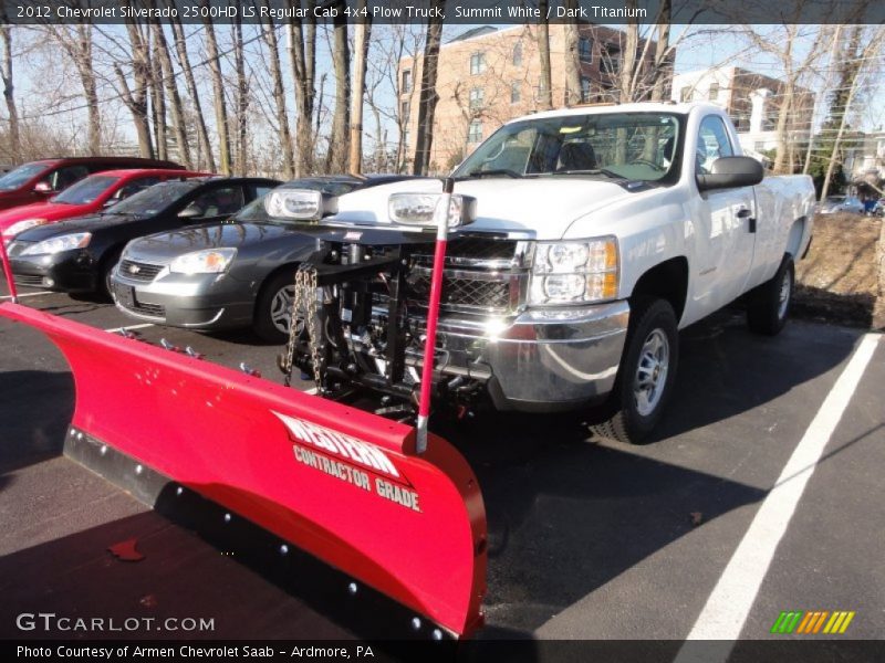 Summit White / Dark Titanium 2012 Chevrolet Silverado 2500HD LS Regular Cab 4x4 Plow Truck