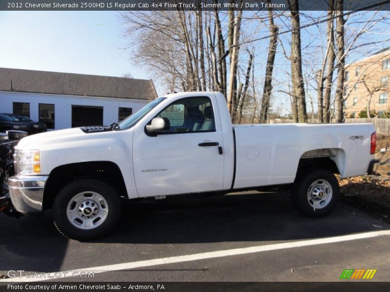 Summit White / Dark Titanium 2012 Chevrolet Silverado 2500HD LS Regular Cab 4x4 Plow Truck