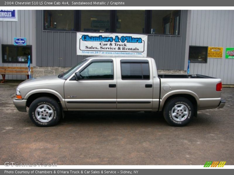 Sandalwood Metallic / Graphite 2004 Chevrolet S10 LS Crew Cab 4x4