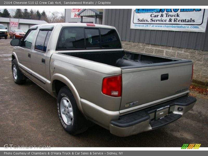 Sandalwood Metallic / Graphite 2004 Chevrolet S10 LS Crew Cab 4x4