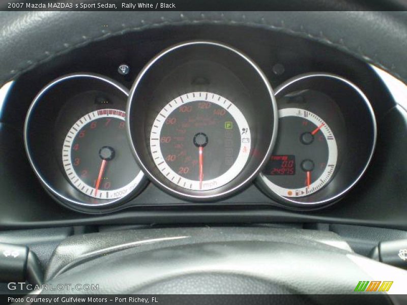 Rally White / Black 2007 Mazda MAZDA3 s Sport Sedan