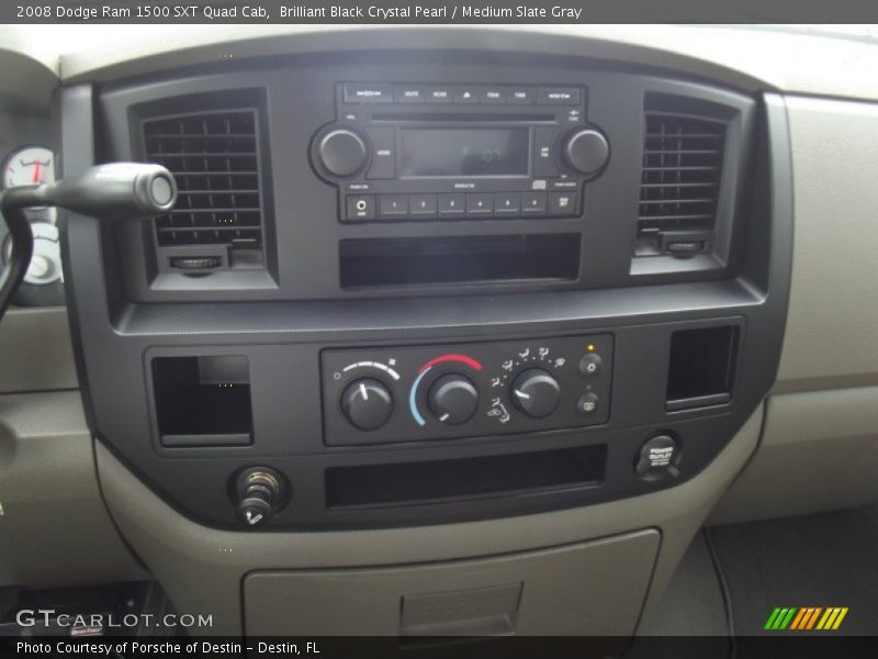 Brilliant Black Crystal Pearl / Medium Slate Gray 2008 Dodge Ram 1500 SXT Quad Cab