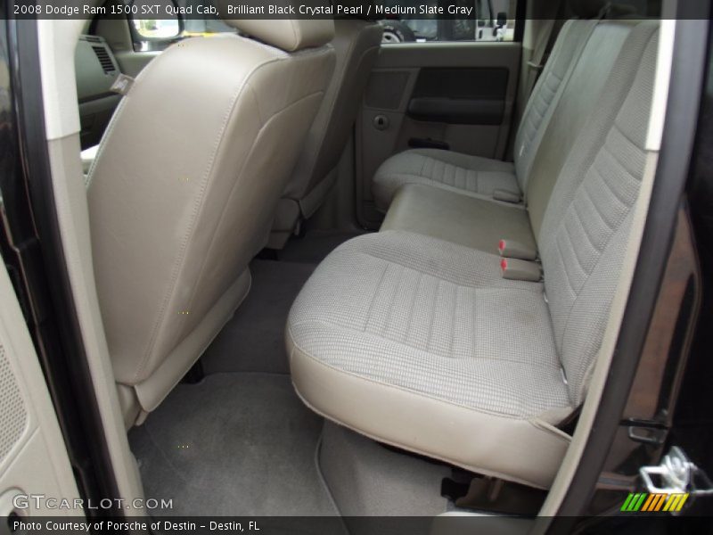 Brilliant Black Crystal Pearl / Medium Slate Gray 2008 Dodge Ram 1500 SXT Quad Cab