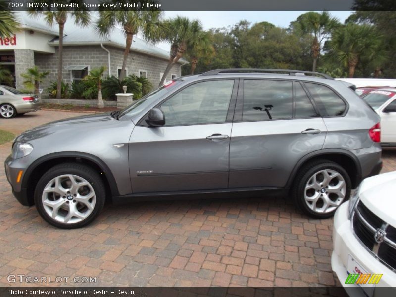 Space Grey Metallic / Beige 2009 BMW X5 xDrive48i