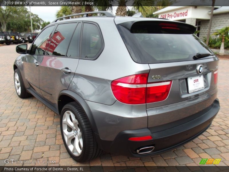Space Grey Metallic / Beige 2009 BMW X5 xDrive48i