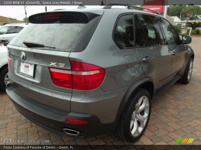 Space Grey Metallic / Beige 2009 BMW X5 xDrive48i