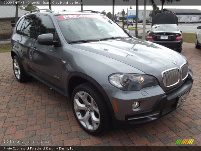 Space Grey Metallic / Beige 2009 BMW X5 xDrive48i