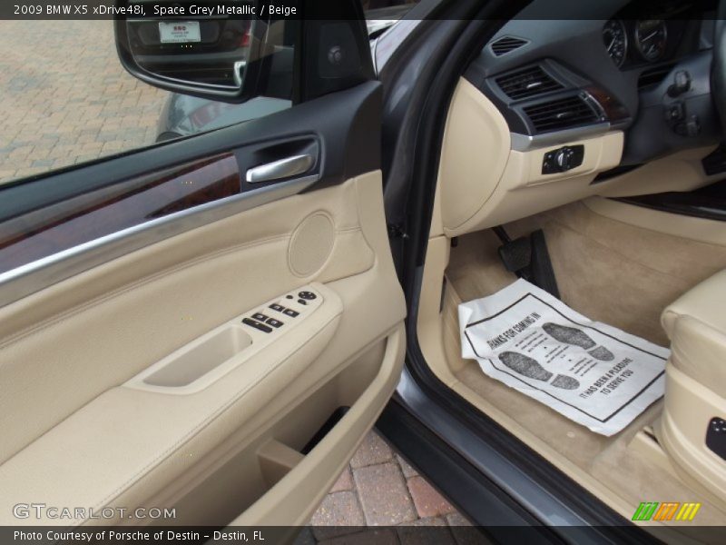 Space Grey Metallic / Beige 2009 BMW X5 xDrive48i